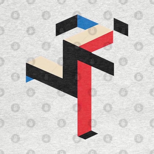 Bauhaus Running Man by walltowall